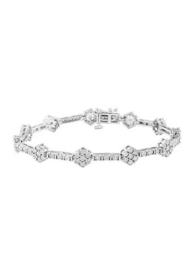 1 ct. t.w. Miracle Set Diamond Bracelet in Sterling Silver