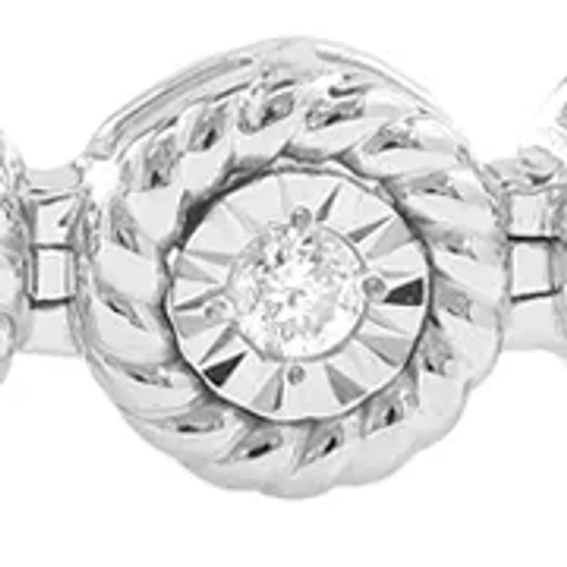 Sterling Silver Diamond Bracelet