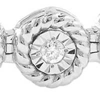 Sterling Silver Diamond Bracelet