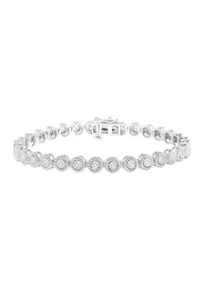 Sterling Silver Diamond Bracelet