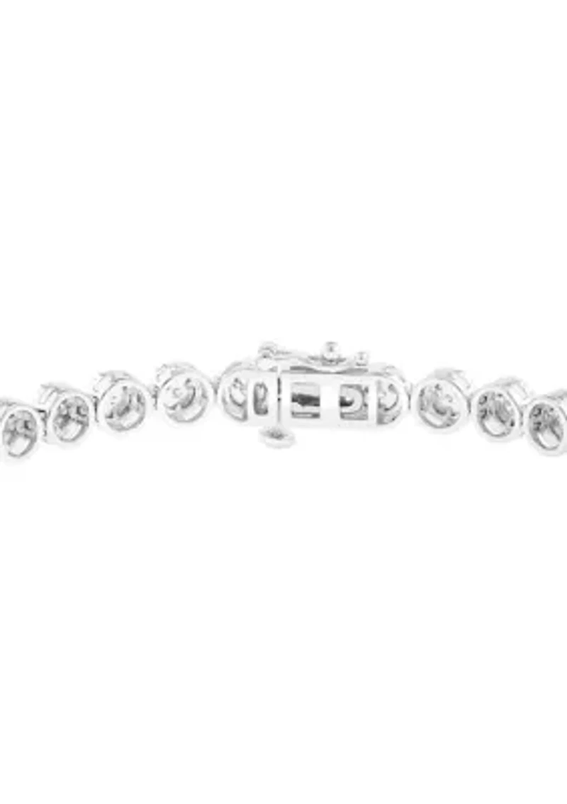 Sterling Silver Diamond Bracelet