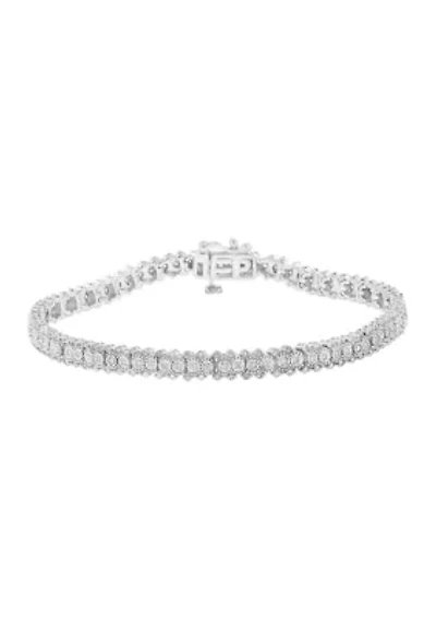 Sterling Silver Diamond Tennis Bracelet 