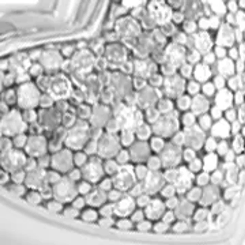 Sterling Silver Diamond Heart Dangle Bracelet 