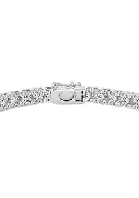Sterling Silver 1/2 ct. t.w. Miracle Set Diamond Tennis Bracelet 