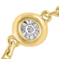 Miracle Set Diamond Station Bracelet in Gold-Plated Sterling Silver 