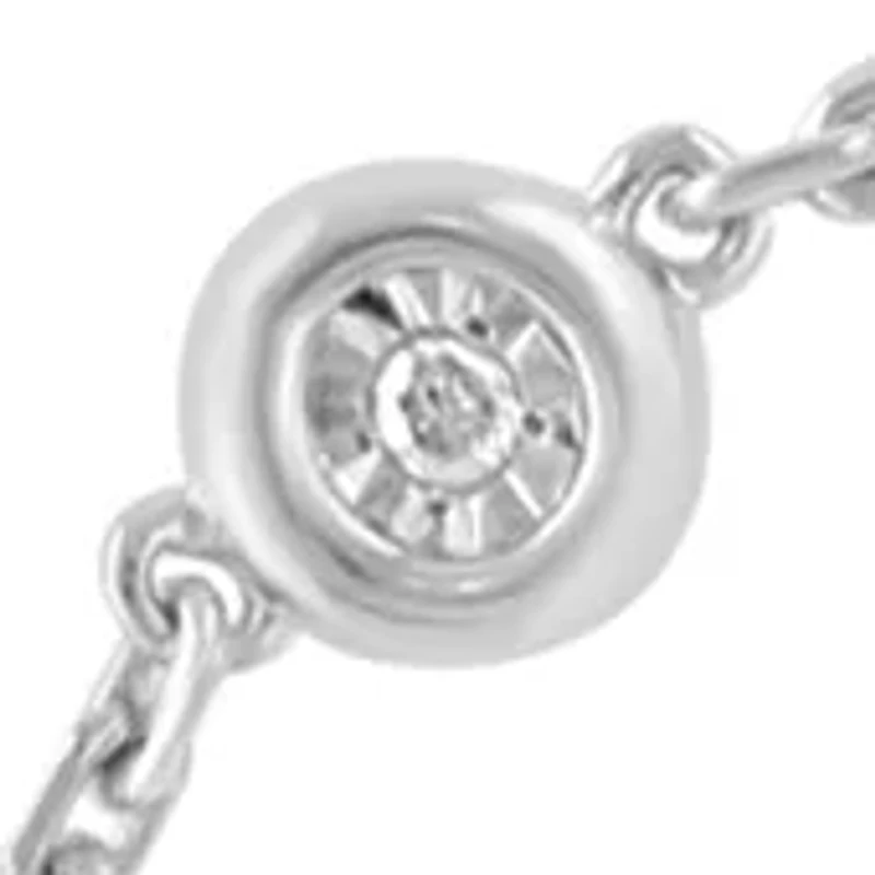 Miracle Set Diamond Station Bracelet in Sterling Silver 