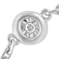 Miracle Set Diamond Station Bracelet in Sterling Silver 