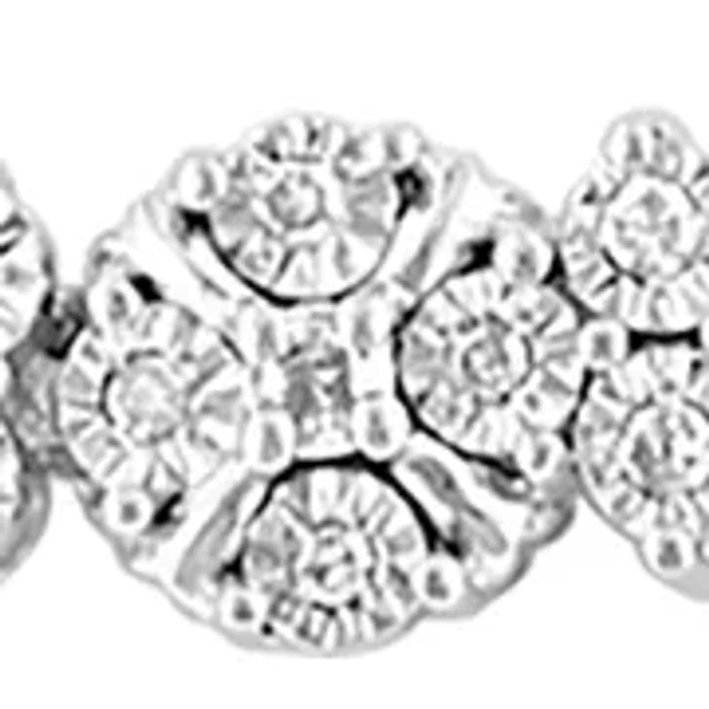 1/4 ct. t.w. Diamond Bolo Bracelet in Sterling Silver