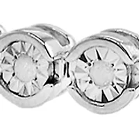 Sterling Silver Diamond Bracelet 