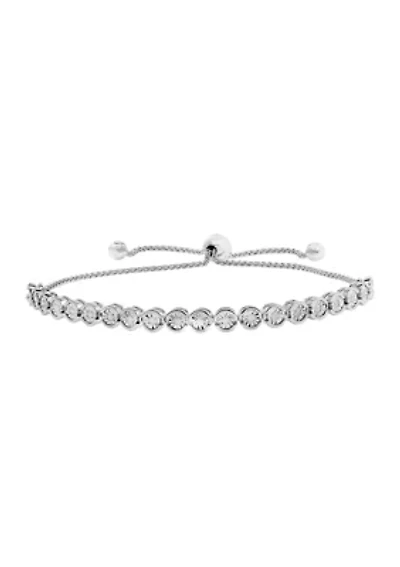 Sterling Silver Diamond Bracelet 
