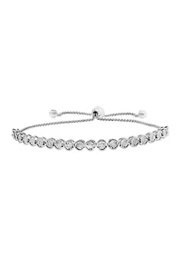 Sterling Silver Diamond Bracelet 
