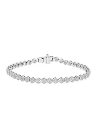 Sterling Silver 1 Count Diamond Tennid  Bracelet