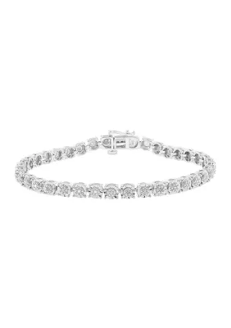 Sterling Silver Diamond Tennis Bracelet 
