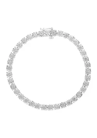Sterling Silver Diamond Tennis Bracelet 