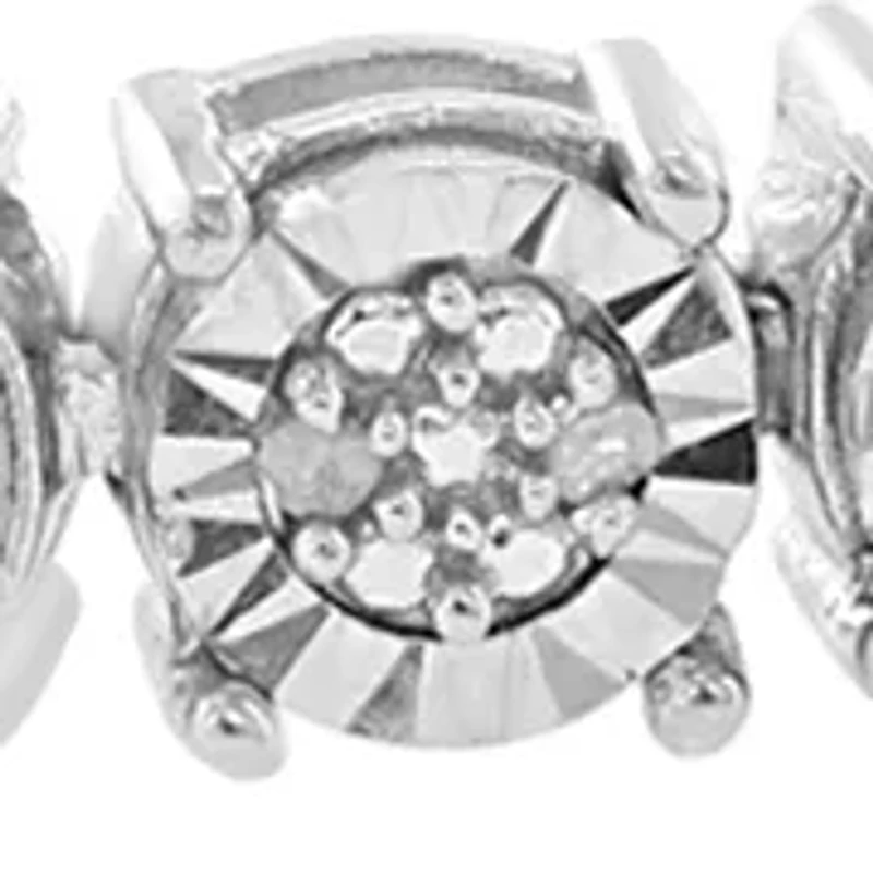 Sterling Silver Diamond Bolo Bracelet