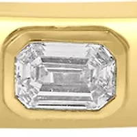 14K Yellow Gold Lab Grown Diamond Bangle 