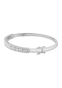 3/4 ct. t.w. Diamond Bangle Bracelet in Sterling Silver
