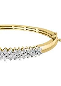 1/2 ct. t.w. Diamond Bracelet in Gold Plated Sterling Silver 