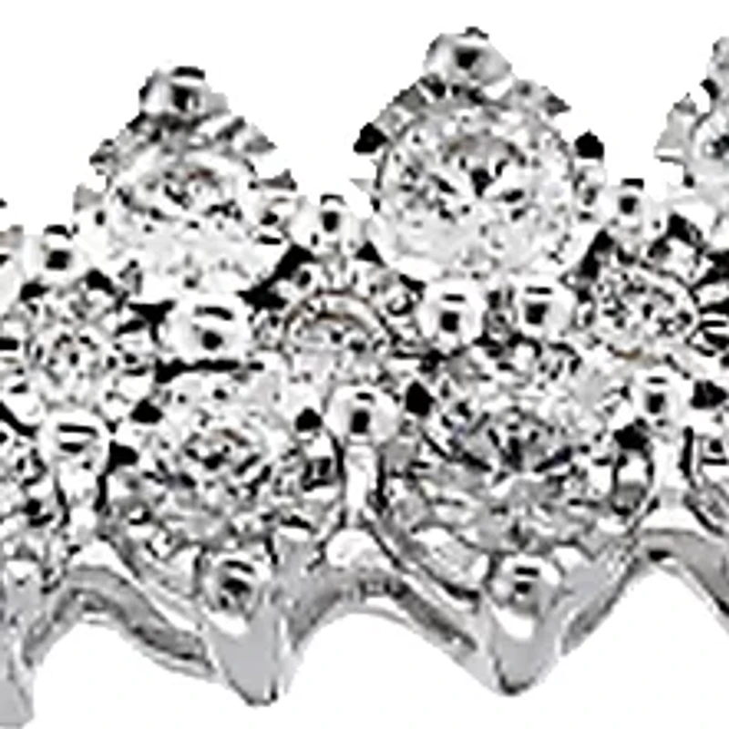 0.50 ct. t.w. Diamond Bangle Bracelet in Sterling Silver