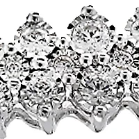 0.50 ct. t.w. Diamond Bangle Bracelet in Sterling Silver