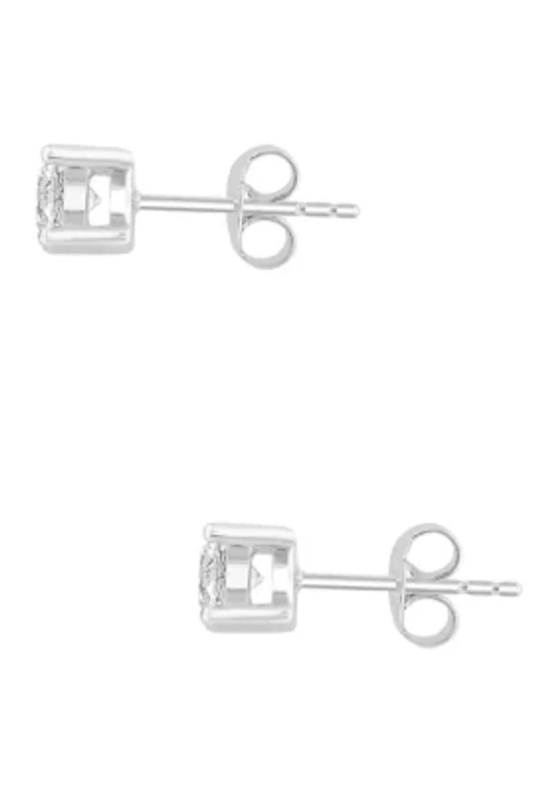 Lab Created 14K White Gold Lab Grown 1 ct. t.w. Diamond Earrings
