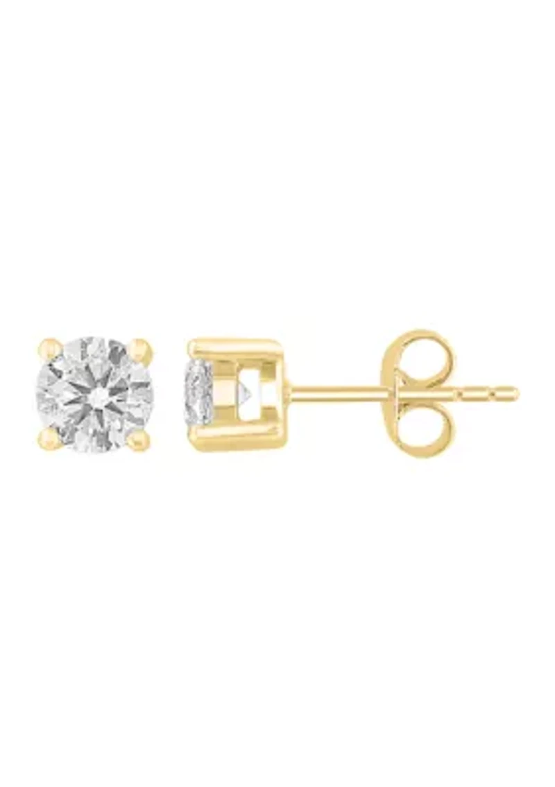 Lab Created 1 ct. t.w. Lab Grown Diamond Stud Earrings in Yellow Gold