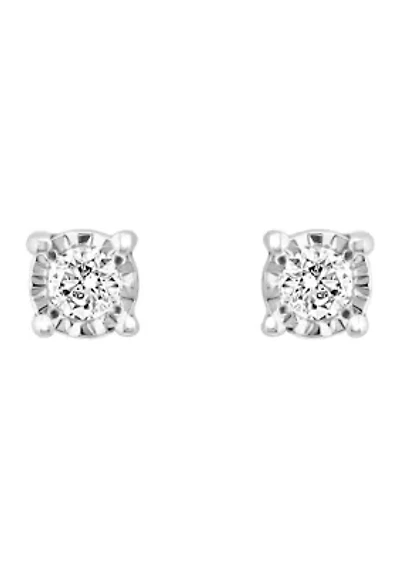 1/10 ct. t.w. Lab Grown Diamond Miracle Stud Earrings in Sterling Silver