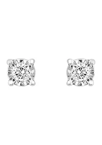  1/10 ct. t.w. Lab Grown Diamond Miracle Stud Earrings in Sterling Silver