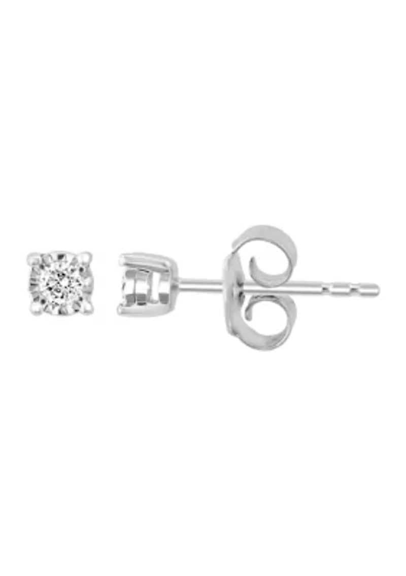  1/10 ct. t.w. Lab Grown Diamond Miracle Stud Earrings in Sterling Silver