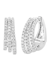 1 ct. t.w. Lab Grown Diamond Earrings in Sterling Silver