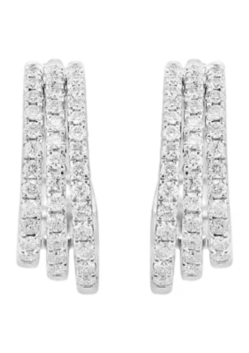 1 ct. t.w. Lab Grown Diamond Earrings in Sterling Silver