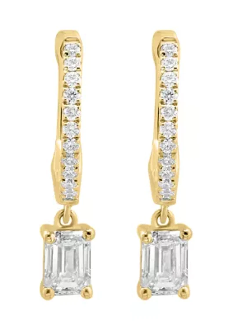 Lab Grown Diamond Earrings in 14K Yellow Gold 