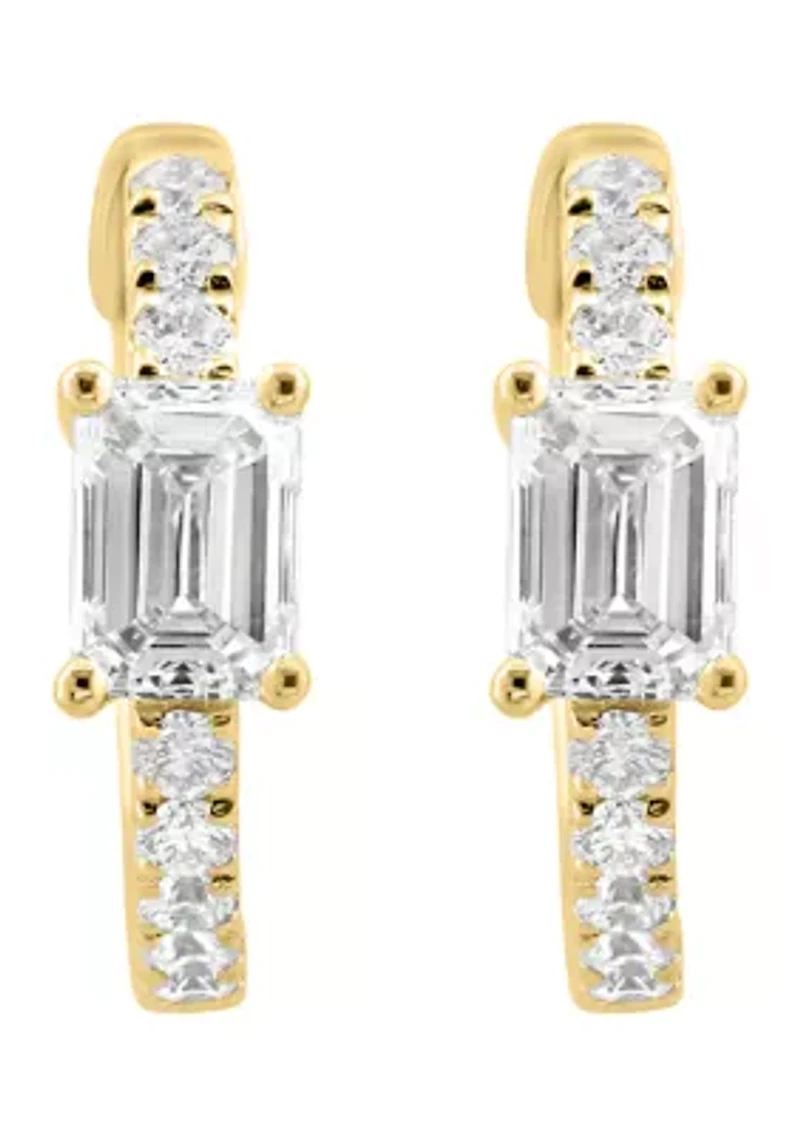 Lab Grown Diamond Earrings in 14K Yellow Gold