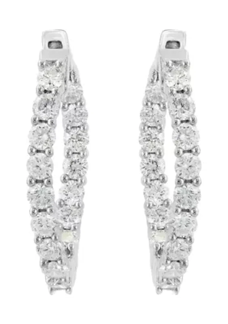 Sterling Silver Lab Grown Diamond Earrings