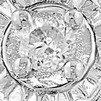  Sterling Silver Diamond Earrings