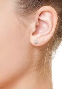  Sterling Silver 1/10 ct. t.w. Lab Grown Diamond Earrings