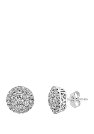  0.95 ct. t.w. Diamond Earrings in  14K White Gold