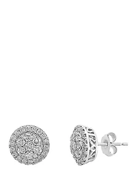  0.95 ct. t.w. Diamond Earrings in  14K White Gold