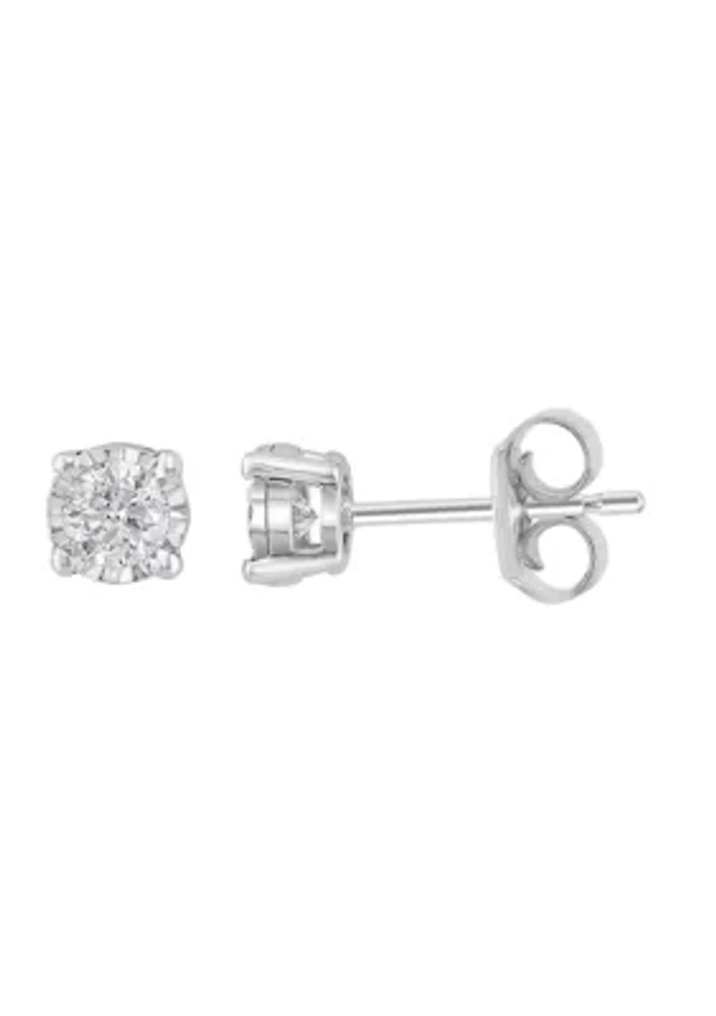Diamond Earrings in 14K White Gold