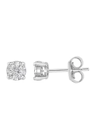 Diamond Earrings in 14K White Gold
