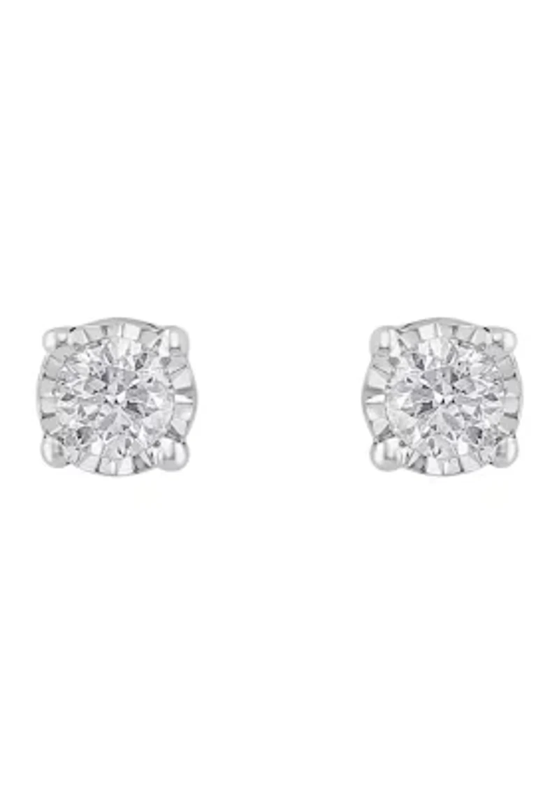 Diamond Earrings in 14K White Gold