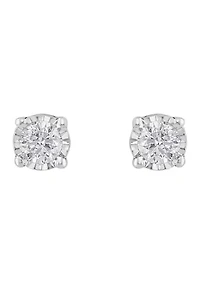 Diamond Earrings in 14K White Gold