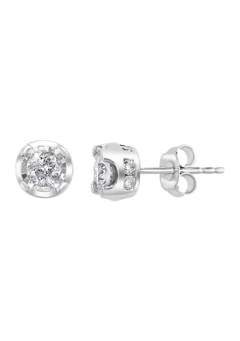  1 ct. t.w. Diamond Stud Earrings in Sterling Silver