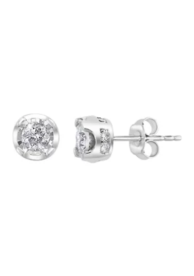  1 ct. t.w. Diamond Stud Earrings in Sterling Silver