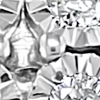 3/8 ct. t.w. Diamond Hoop Earrings in Sterling Silver