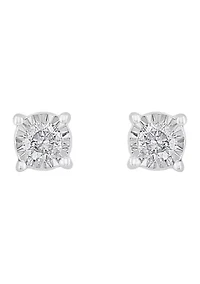 Diamond Stud Earrings in 14K White Gold