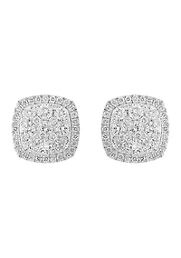 Diamond Earrings in 14K White Gold
