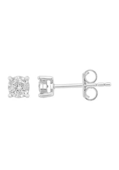 Diamond Earrings in 14K White Gold