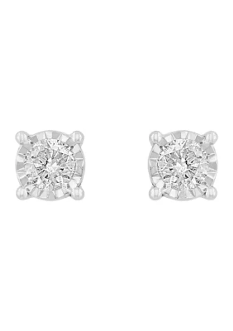 Diamond Earrings in 14K White Gold