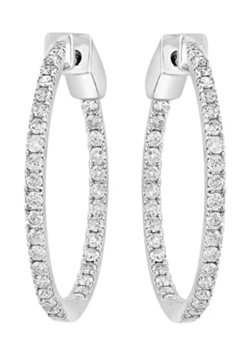 Silver Diamond Earrings